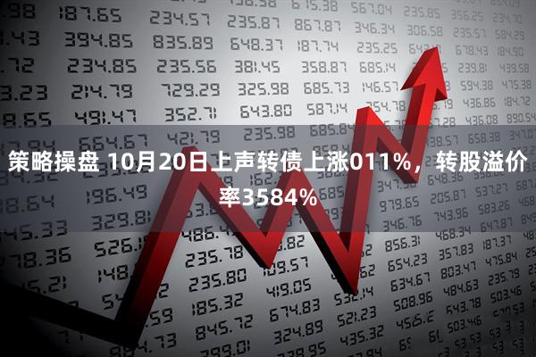 策略操盘 10月20日上声转债上涨011%，转股溢价率3584%