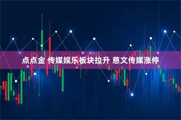 点点金 传媒娱乐板块拉升 慈文传媒涨停